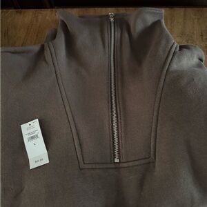 GAP Women's brown quarter Zip Sweatshirt